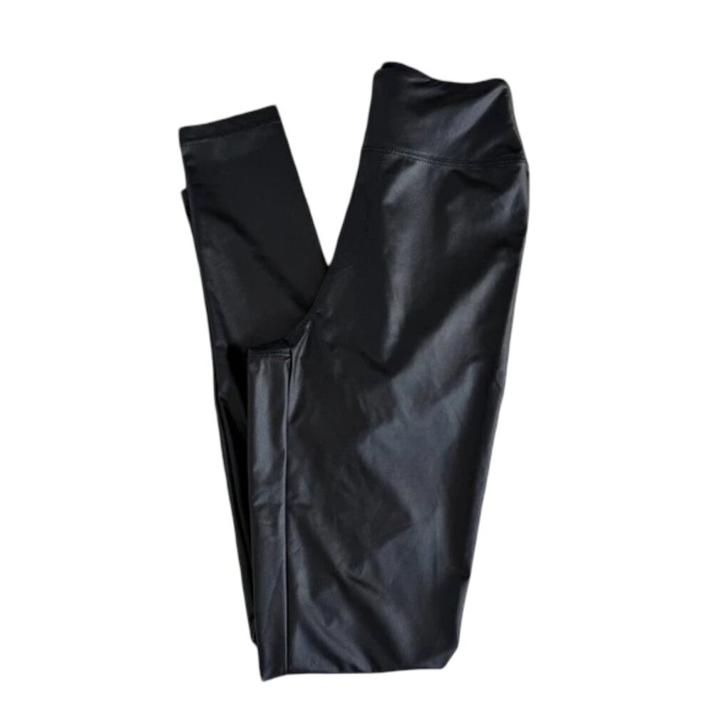 Aerie Offline Black Faux Leather Leggings